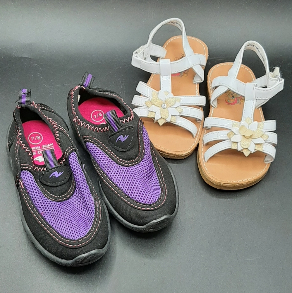 Rachel Lil Giselle Shoes Toddler Girl Shoes Size 8M & Cushion Foam Water Shoes